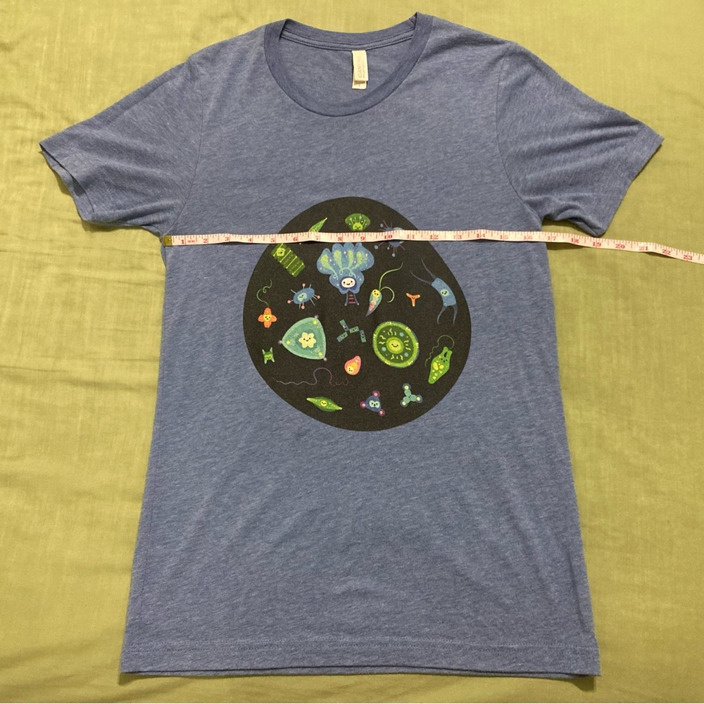 Bella Canvas Phytoplankton Graphic T-Shirt (S Size - Blue, Black & Green) - Picture 5 of 7